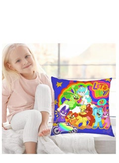 Y&D Smiling Critters Throw Pillow Covers,Case Cover Square Cushion Cover,Smiling Critters Cartoon peripheral,Animal Cushion Covers Pillow Case Cover for Sofa Car Bedroom Home Decor  - Image 2