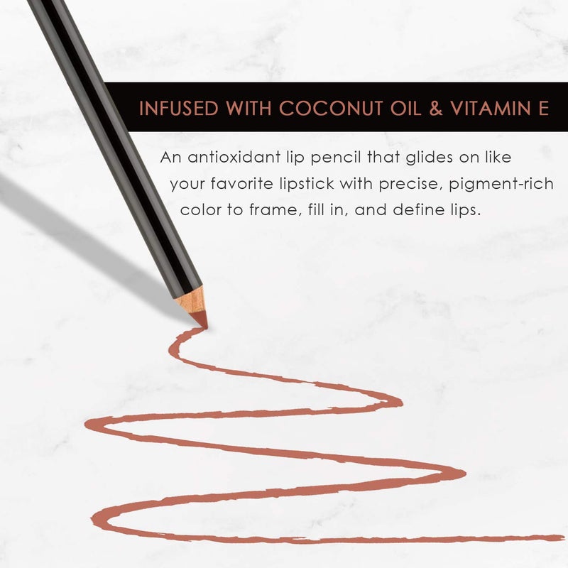 Bodyography Barely There Lip Pencil | Lip Liner Pencil with Coconut Oil, Vitamin E & C | Long-Lasting, Matte Liner for Definition & Color | Makeup Essential for Smooth Lip Contour - Image 3