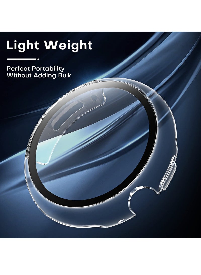 SOLARAE 2 Pack Hard Case for Pixel Watch Built in 9H Tempered Glass Screen Protector Full Coverage Touch Sensitive Slim Bumper - Image 5