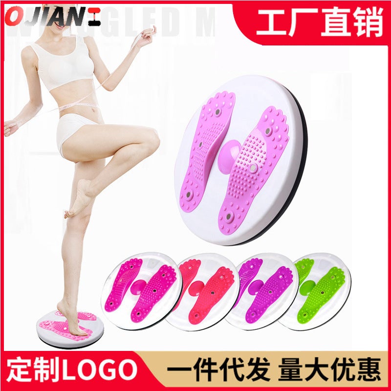 Generic Waist twister waist twister fitness equipment magnet foot twisting massage waist twister multifunctional abdominal trainer waist slimming equipment Basic Rose Red 