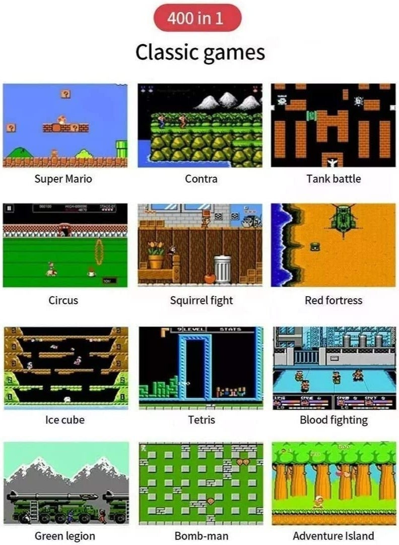 ELTRAZONE generic SUP Game Box Plus 400 in 1 Retro Mini Gameboy Console 3.0 Inch - Portable Rechargeable Single Player (Red) - Image 5