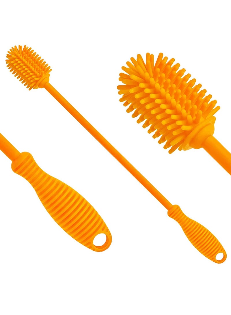 Silicone Bottle Brush - One 12.5" Bottle Cleaner for your  Sports Bottle Vase and Glassware - Best Antibacterial Water Bottle Cleaning Brush for Washing Narrow Neck Containers - Image 1