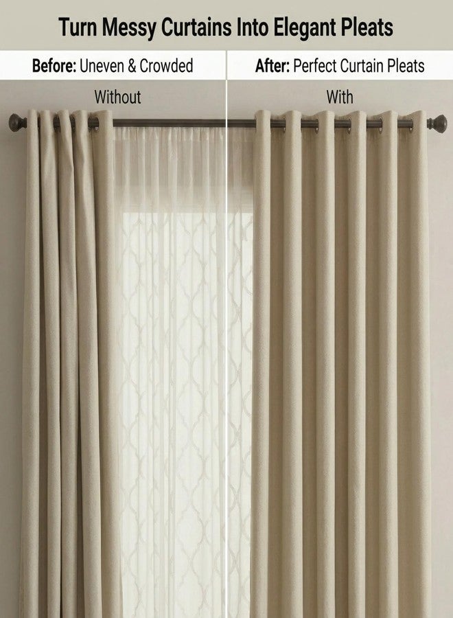 Avoirdus 12 PCS Curtain Spacers for Curtain Rods, 85 mm EVA Foam Drapery Spacers with Side Cut Design, Snap On Curtain Rod Attachments for Even Curtain Pleats, Curtain Rod Spacers for Home Bathroom Living Room - Image 3