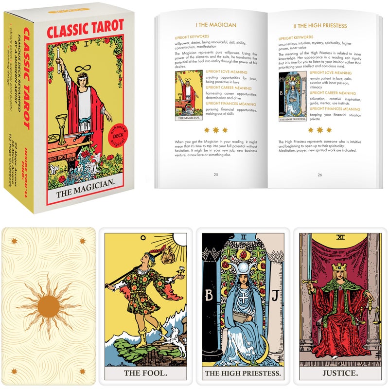 Wyspell Classic Tarot Cards for Beginners Original Tarot Cards with Guide Book Beginner Friendly Traditional Tarot Deck Light - Image 3