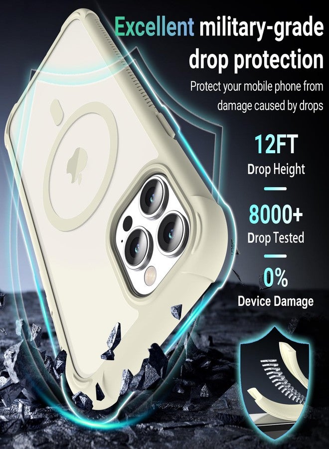 jaroco for iPhone 12 Pro Max case, [Compatible with MagSafe][Military Grade Drop Protection][Heavy Duty Protection][Non-Slip][Shockproof] with 2-Layer Durable Bumper Phone Case 6.7''-Antique White - Image 4