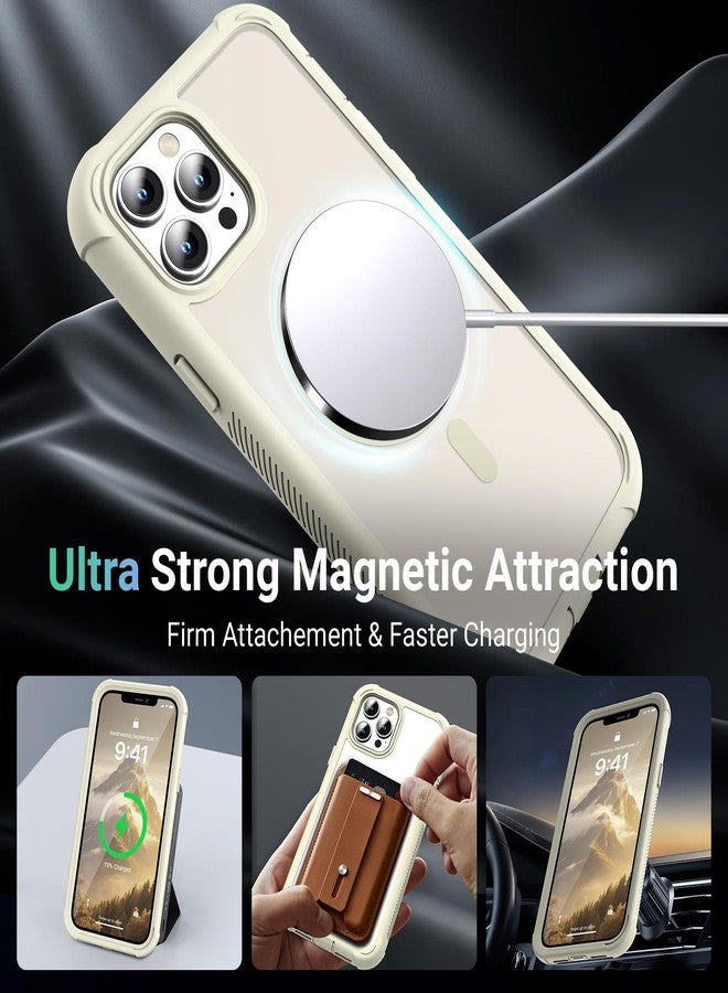 jaroco for iPhone 12 Pro Max case, [Compatible with MagSafe][Military Grade Drop Protection][Heavy Duty Protection][Non-Slip][Shockproof] with 2-Layer Durable Bumper Phone Case 6.7''-Antique White - Image 3