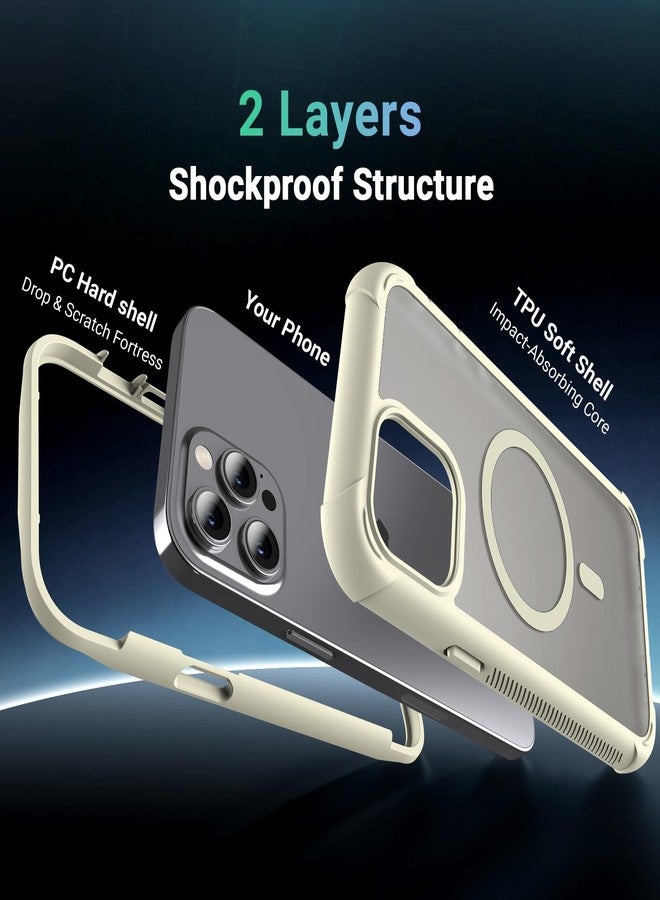 jaroco for iPhone 12 Pro Max case, [Compatible with MagSafe][Military Grade Drop Protection][Heavy Duty Protection][Non-Slip][Shockproof] with 2-Layer Durable Bumper Phone Case 6.7''-Antique White - Image 2