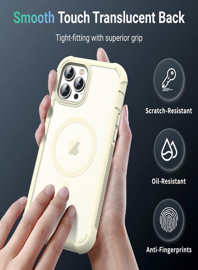 jaroco for iPhone 12 Pro Max case, [Compatible with MagSafe][Military Grade Drop Protection][Heavy Duty Protection][Non-Slip][Shockproof] with 2-Layer Durable Bumper Phone Case 6.7''-Antique White - Image 5