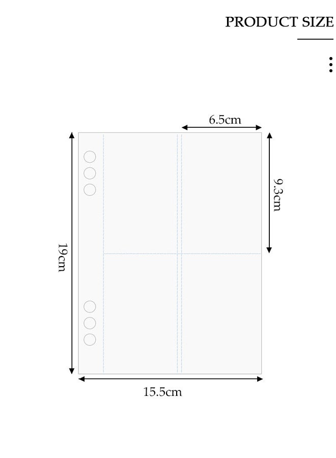 DUNISO ألبوم بطاقات الصور A5، ألبومات قابلة للتعديل 3D مجوفة عتيقة 6 حلقات، كتاب جمع بطاقات الصور، كتاب جمع بطاقات الصور القابل لإعادة التعبئة 6 حلقات 4 جيوب لحماية البطاقات - Image 4