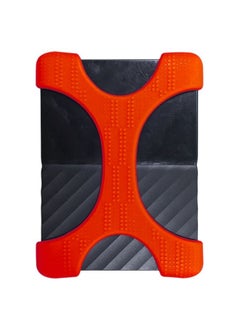 BURAQ X Type 2.5 inch Portable Hard Drive Silicone Case for 2TB-4TB WD & SEAGATE & Toshiba Portable Hard Drive, without Hole (Red)  - Image 1