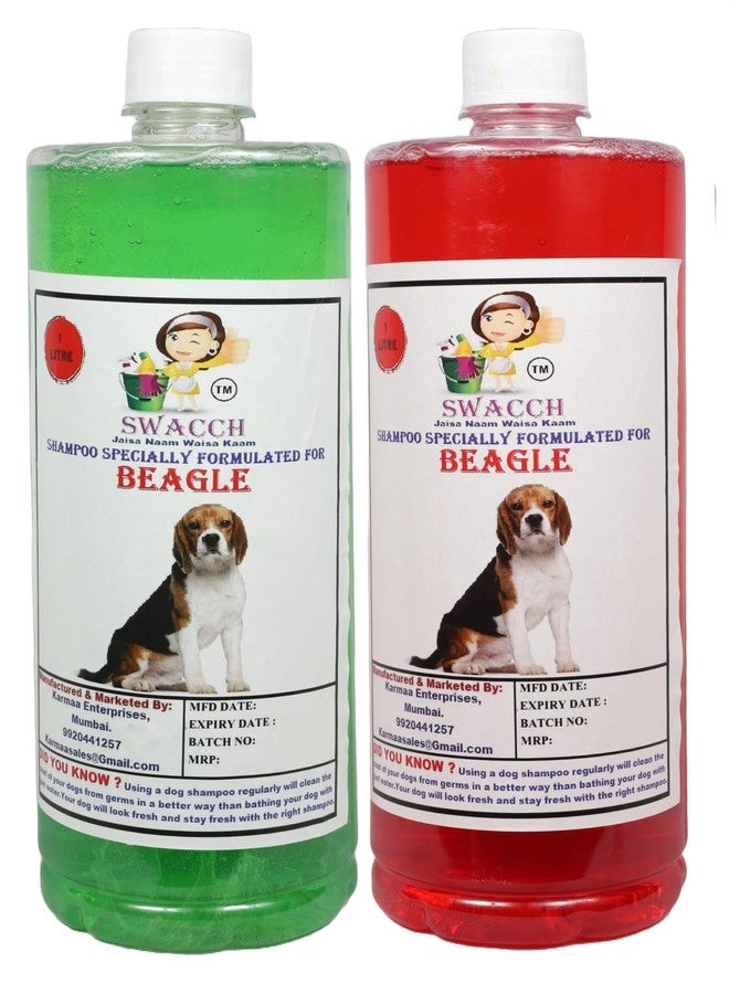 SWACCH Shampoo Specially FORMULATED for Beagle (1 Litre) (Combo Pack of 2) Strawberry & NEEM ALOVERA - Image 3