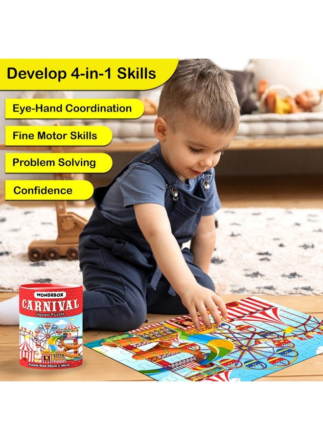 WONDRBOX 60 pcs Carnival Theme Jigsaw Puzzle Birthday Party Favor and Return Gifts for Kids Ages 5 6 7 8 9 10 11 12 Year Old Boys and Girls - Image 2