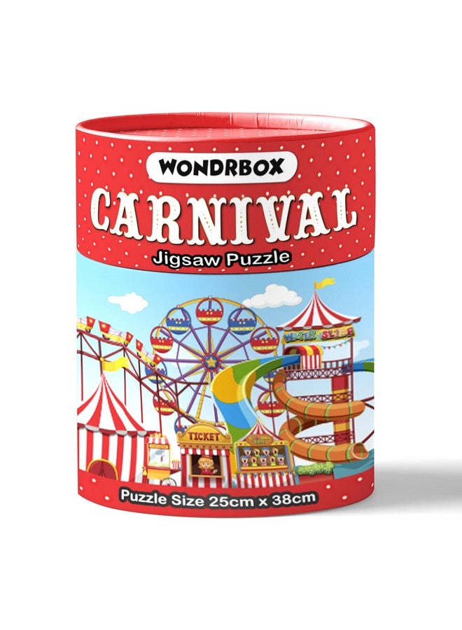WONDRBOX 60 pcs Carnival Theme Jigsaw Puzzle Birthday Party Favor and Return Gifts for Kids Ages 5 6 7 8 9 10 11 12 Year Old Boys and Girls - Image 1