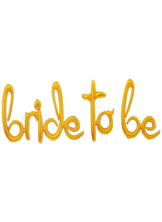 Atpata Funky Bride To Be Cursive Text Foil Balloons (Gold), Large (Foil-BrideToBeCursive)