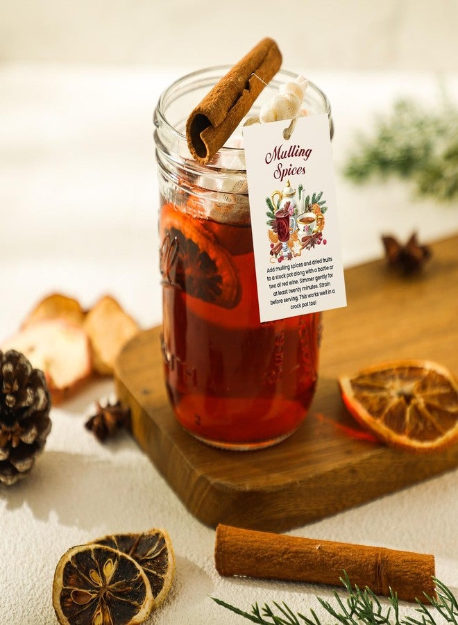 SilTriangle 40 Sets Mulling Spices Bags Kit 40 Cotton Filter Bags 40 Tea Bag Cards Mulling Spice Storage Without Spices for Apple Cider Mulled Wine Glühwein Hot Toddy Christmas Winter Holiday Drinks - Image 3
