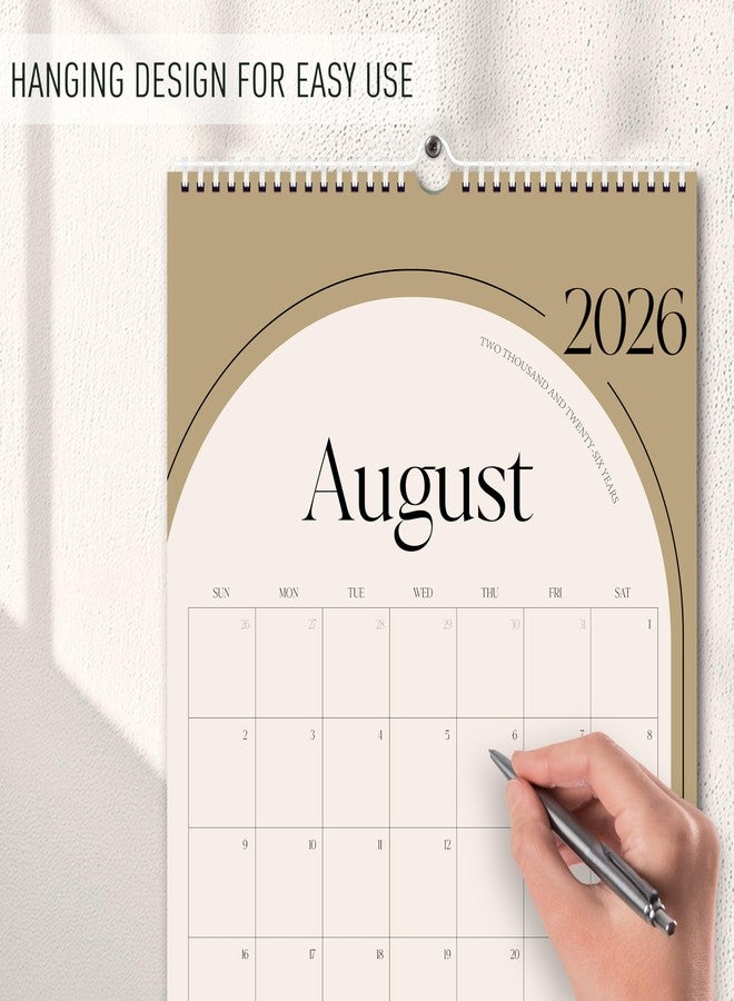 تقويم حائط أنيق لعامي 2026-2027 - تقويم شهري من يناير 2026 إلى يونيو 2027، مقاس 14.5 × 10.5 بوصة، تقويم حائط عمودي عصري للتنظيم والتخطيط - Image 5