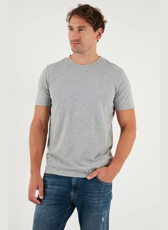 بوراتي تي شيرت رجالي قطن بياقة دائرية بقصة عادية من بوراتي