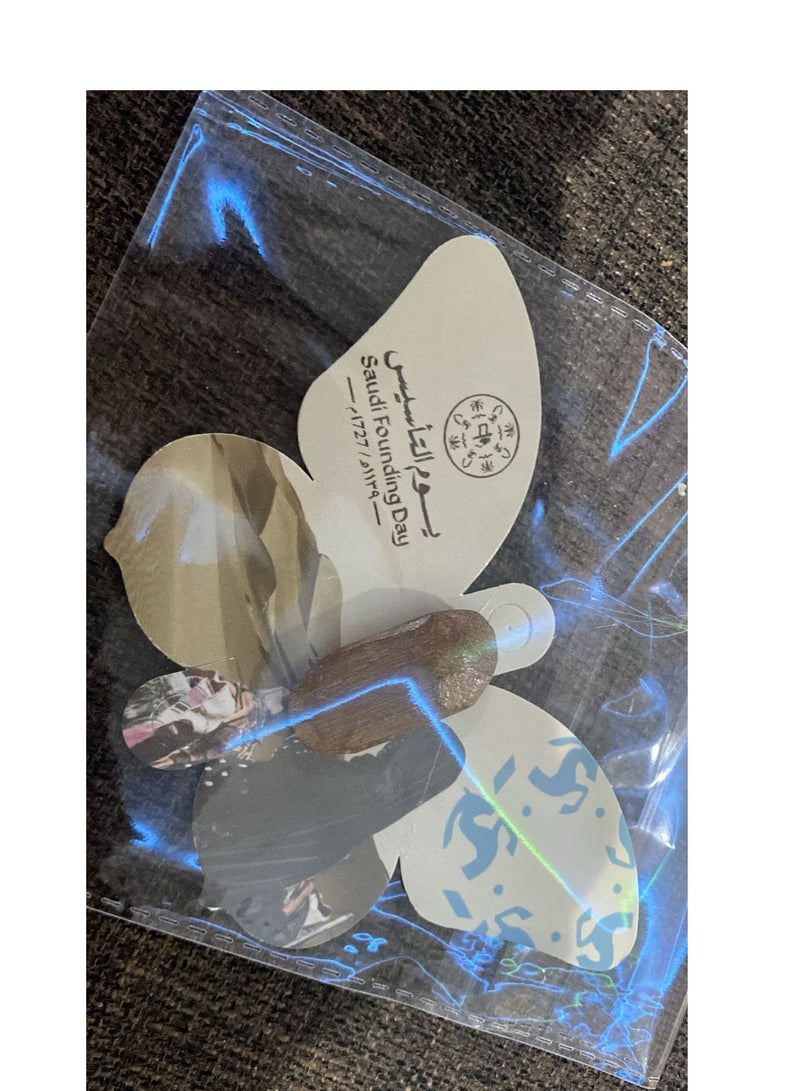 12 Butterfly Cards With The Founding Day Logo And A Piece Of Oud - Image 1