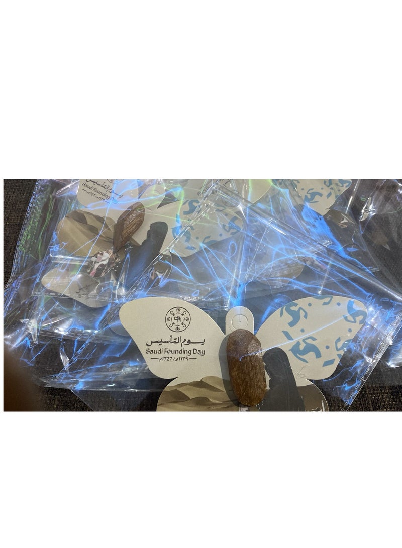 12 Butterfly Cards With The Founding Day Logo And A Piece Of Oud - Image 2