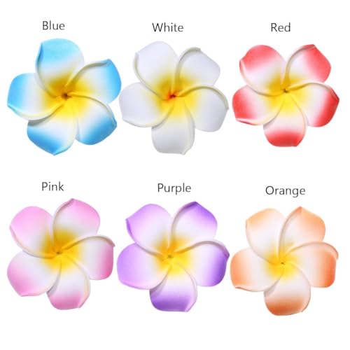 Calcifer® 30pcs 1.97''Hawaii Hawaiian Plumeria Flower Clips Bridal Wedding Party Beach Hair Clips - Image 3
