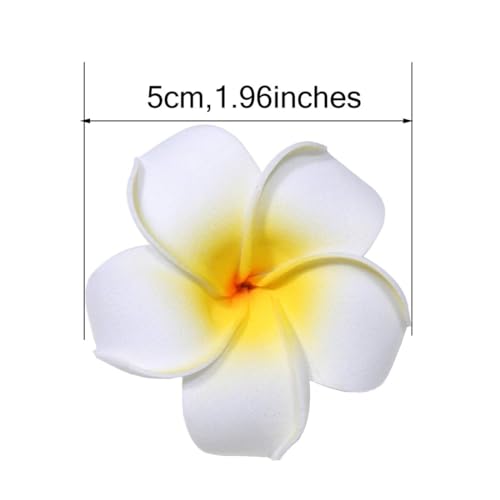 Calcifer® 30pcs 1.97''Hawaii Hawaiian Plumeria Flower Clips Bridal Wedding Party Beach Hair Clips - Image 4