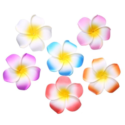 Calcifer® 30pcs 1.97''Hawaii Hawaiian Plumeria Flower Clips Bridal Wedding Party Beach Hair Clips - Image 2