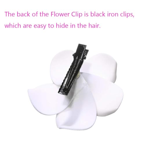 Calcifer® 30pcs 1.97''Hawaii Hawaiian Plumeria Flower Clips Bridal Wedding Party Beach Hair Clips - Image 5
