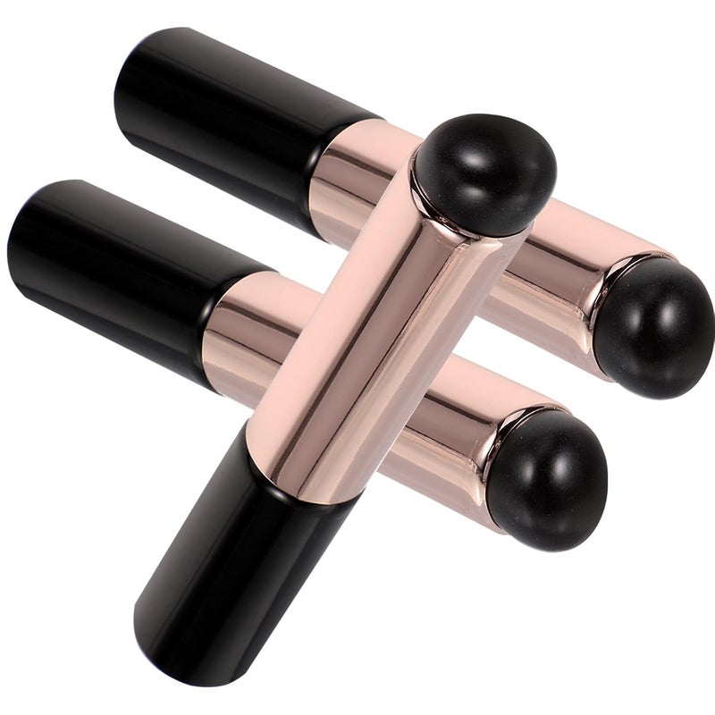 3 Pcs Silicone Lip Brush for Lipstick and Lip Gloss Reusable Makeup Applicators in Black for Women - Image 1