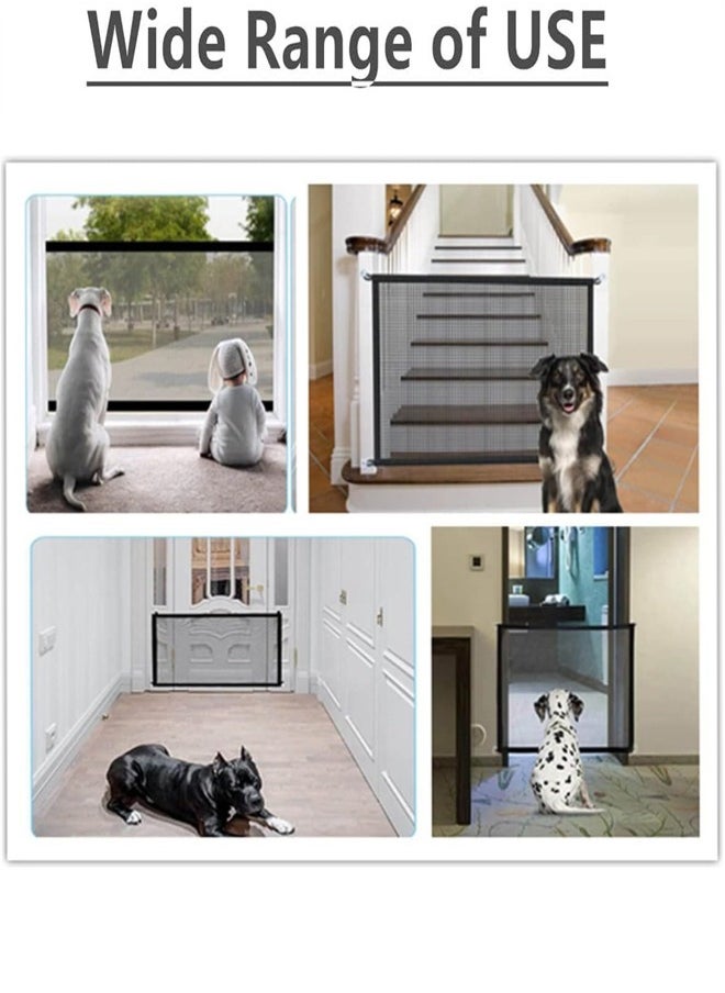 Generic Baby Gate for Stairs No Drill - 110cm W x 72cm H Portable Mesh Baby Gate Safe Guard Isolation Net for Stairs, Pet Gate Puppy Gate Dog Gate for Doorways  - Image 5