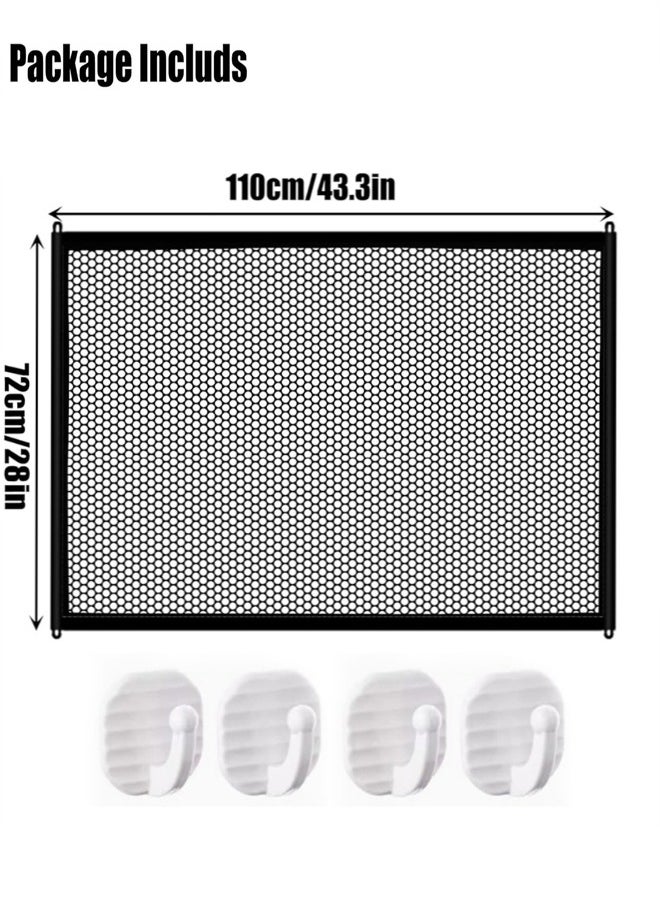Generic Baby Gate for Stairs No Drill - 110cm W x 72cm H Portable Mesh Baby Gate Safe Guard Isolation Net for Stairs, Pet Gate Puppy Gate Dog Gate for Doorways  - Image 2