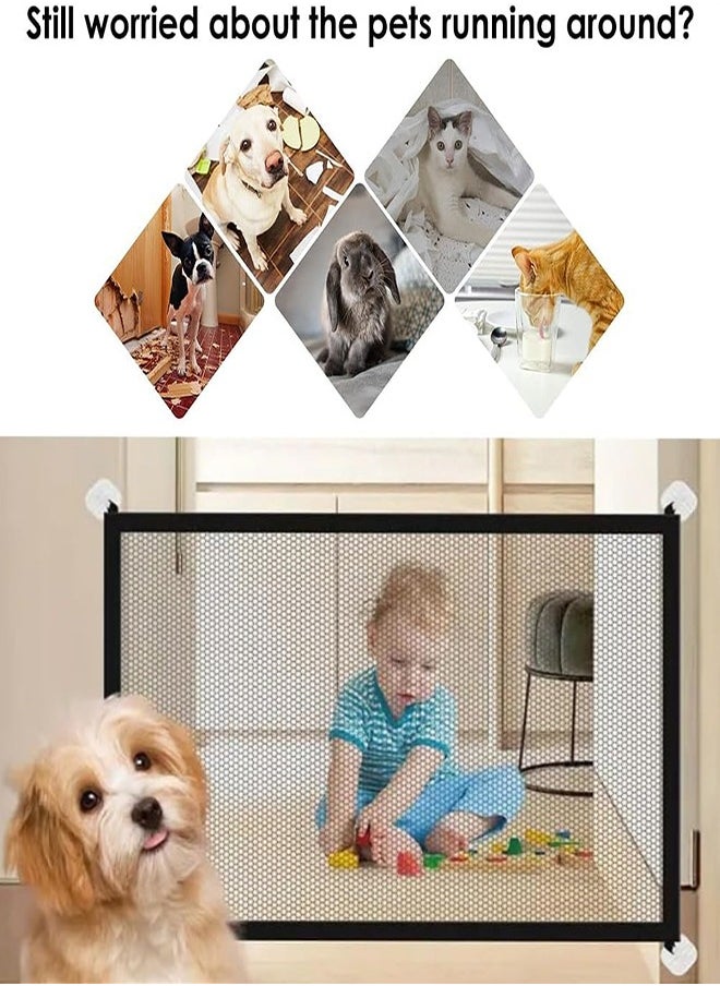 Generic - Baby Gate for Stairs No Drill - 110cm W x 72cm H Portable Mesh Baby Gate Safe Guard Isolation Net for Stairs, Pet Gate Puppy Gate Dog Gate for Doorways - Image 1