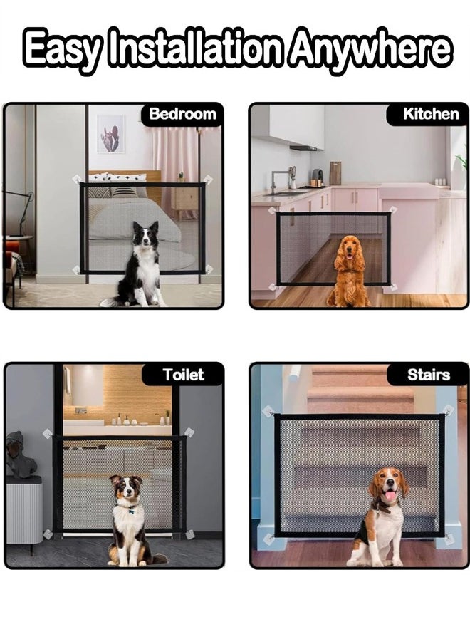 Generic - Baby Gate for Stairs No Drill - 110cm W x 72cm H Portable Mesh Baby Gate Safe Guard Isolation Net for Stairs, Pet Gate Puppy Gate Dog Gate for Doorways - Image 1