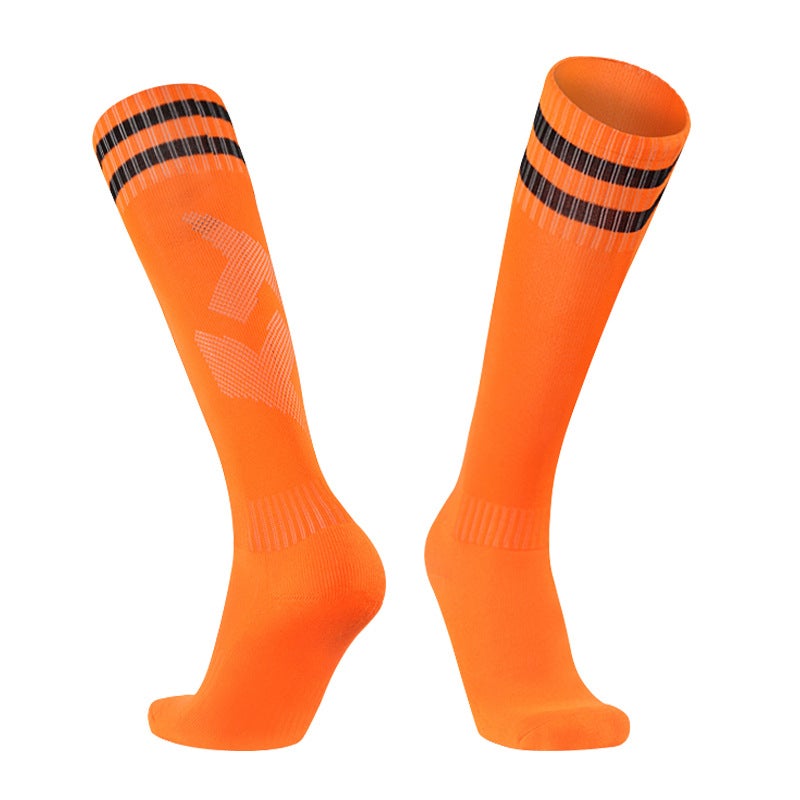 Anti-Slip Knee-High Soccer Socks for Kids Black and White  - Image 2