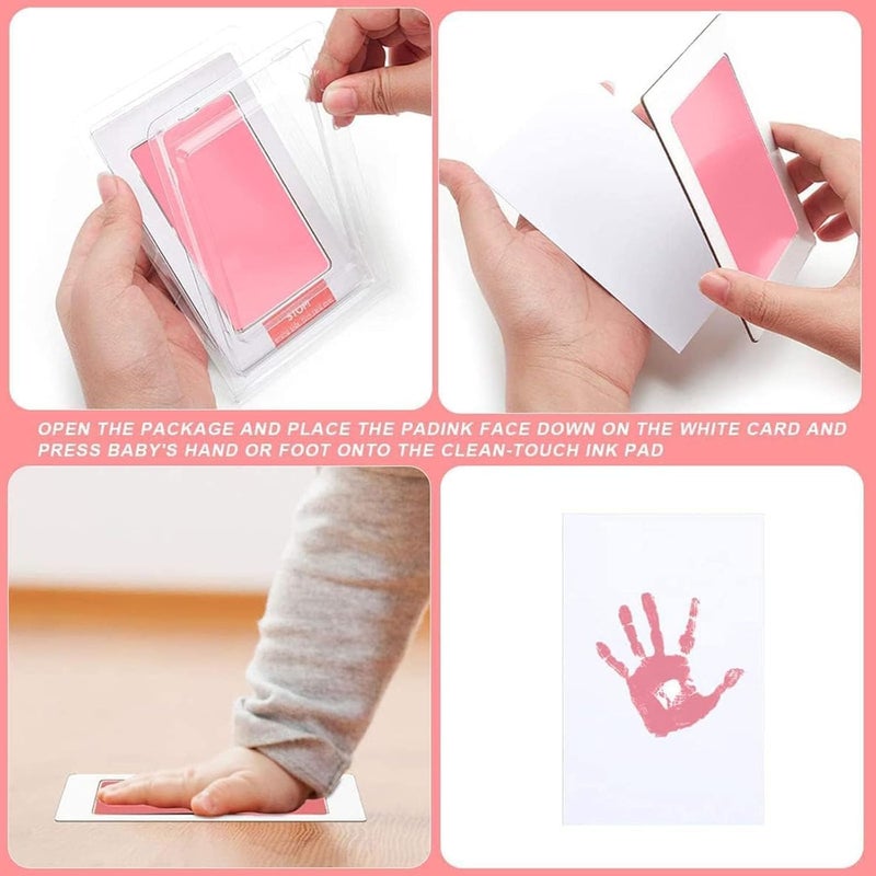 Baby Footprint Kit - 3 Pads and 6 Cards Inkless Hand and Foot Print Set - Image 5