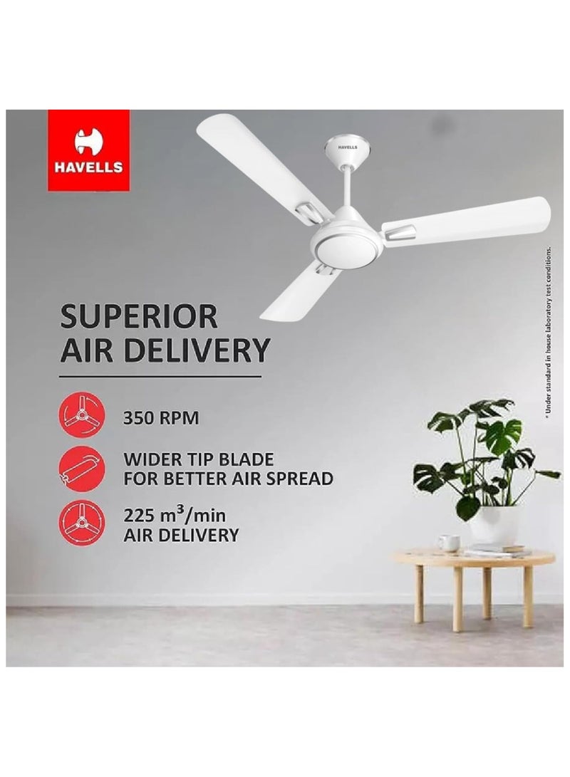 Havells CREW DECO CEILING FAN Energy Saver 56INCH  PEARL WHITE - Image 2