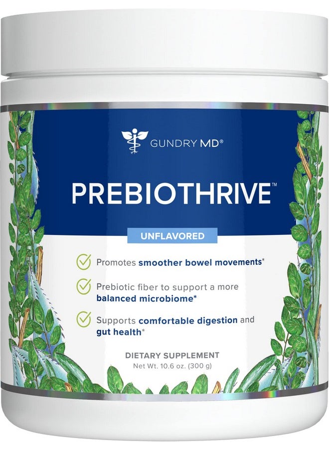 Gundry MD - ® Prebiothrive™ Prebiotic Supplement For More Comfortable Digestion Gut Health And A More Balanced Microbiome Unflavored Powder (30 Servings) - Image 1