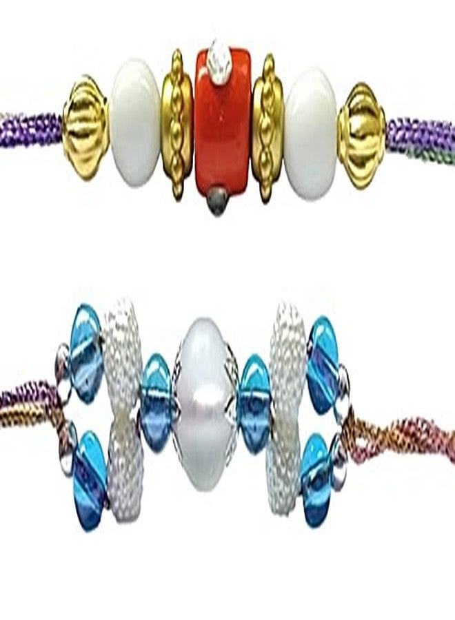 Krishna Rakhi for brother bhaiya kids designer rakhi for rakshabandhan with Glass beads fancy envoirnment eco friendly combo set - Image 1