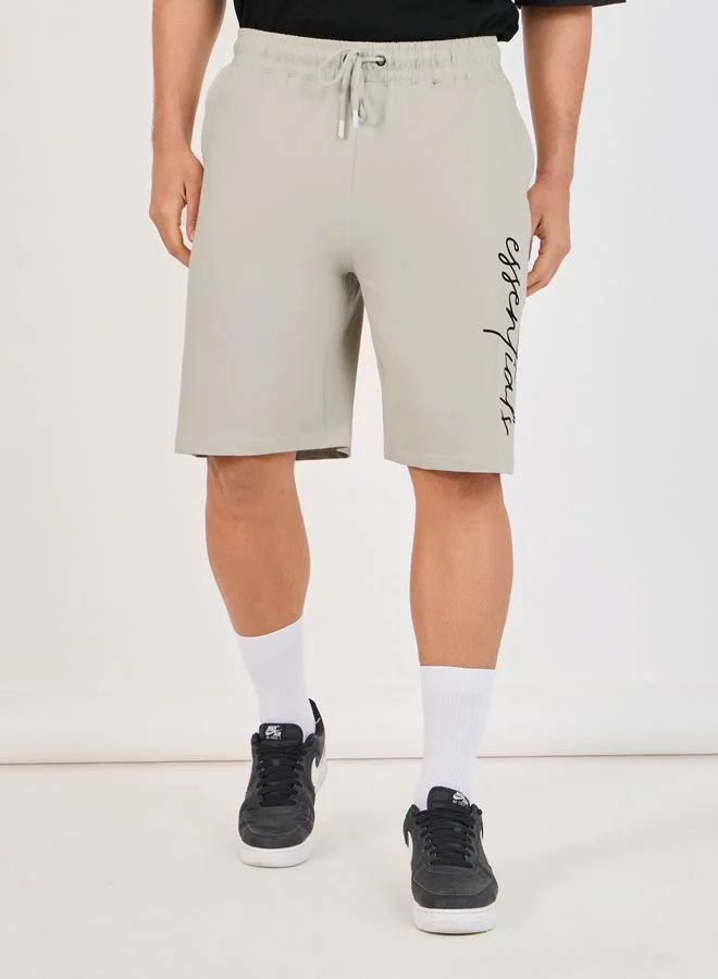 Styli Styli Essentials Print Oversized Cotton Shorts