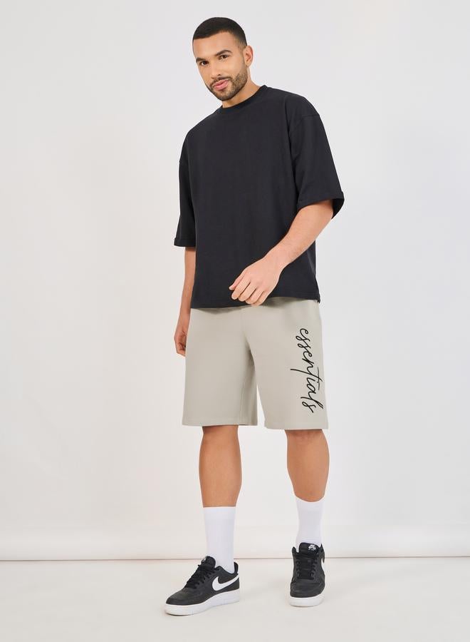 Styli Essentials Print Oversized Cotton Shorts - Image 2