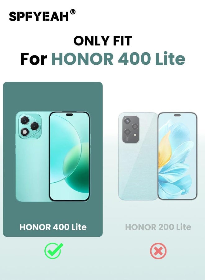 اس بي اف يا. [2 في 1] جراب Honor 400 Lite مع واقي شاشة زجاجي مقوى عالي الدقة، جراب نحيف مرن من مادة TPU المطاطية الناعمة والسيليكون المضاد للانزلاق مناسب لهاتف Honor 400 Lite 5G مقاس 6.7 بوصة، شفاف - Image 2