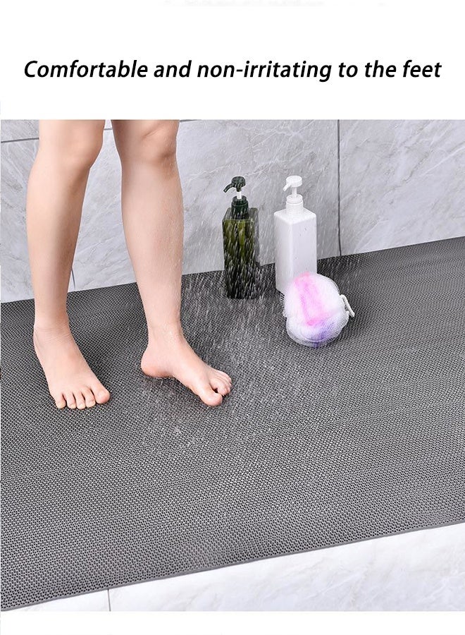 MYONE Anti-Slip Drainage Floor Mat Bath Tub Shower Mat 90x 60cm Soft TPE Bathroom Shower Floor Mat Shower Mat Suction Cup Non-slip Bathroom Bathtub Mat Suitable for Drain Holes in Bathroom Kitchen Swimming Pool Wet Areas - Image 4