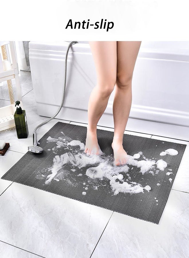 MYONE Anti-Slip Drainage Floor Mat Bath Tub Shower Mat 90x 60cm Soft TPE Bathroom Shower Floor Mat Shower Mat Suction Cup Non-slip Bathroom Bathtub Mat Suitable for Drain Holes in Bathroom Kitchen Swimming Pool Wet Areas - Image 3