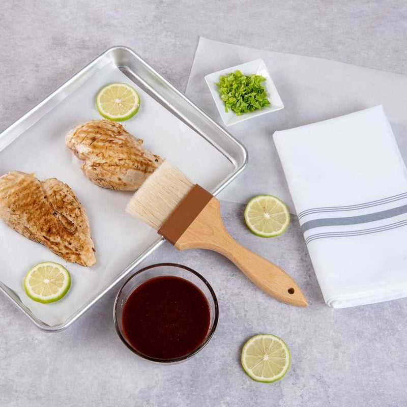 Restaurantware Pastry Tek 3 Inch Wide Buttering Brush 1 Boar Bristle Pastry Brush  Hardwood Handle BuiltIn Hanging Hole Wood Basting Brush Sturdy Ferrule For Glazing And Basting - Image 3