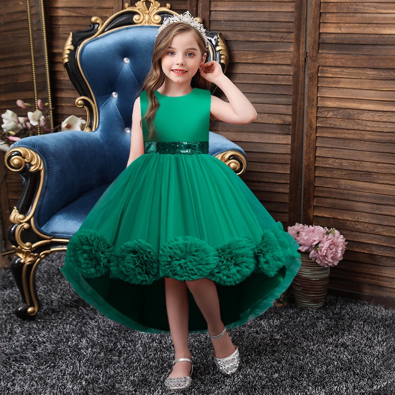 Loquat New Taobao 2022 New Children'S Dress Wedding Dress Puffy Skirt A Generation Of Children'S Party Dress Tail Suit - Image 2