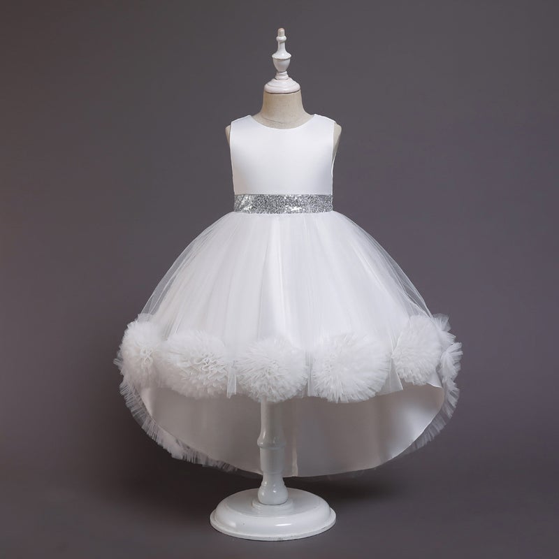 Loquat New Taobao 2022 New Children'S Dress Wedding Dress Puffy Skirt A Generation Of Children'S Party Dress Tail Suit - Image 4