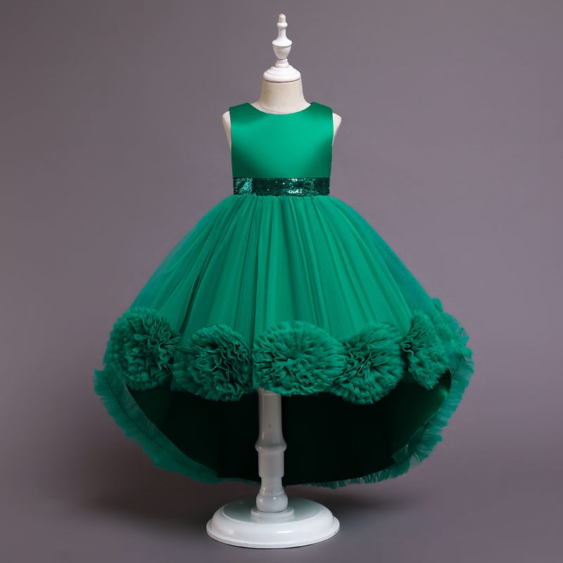 Loquat New Taobao 2022 New Children'S Dress Wedding Dress Puffy Skirt A Generation Of Children'S Party Dress Tail Suit - Image 5
