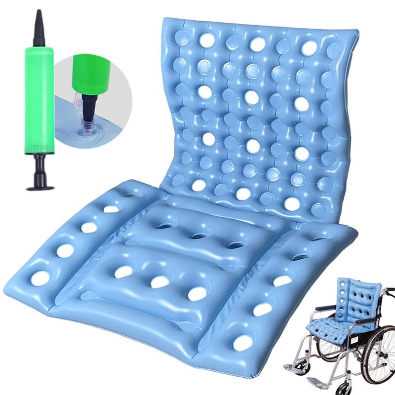 Helishy Inflatable Seat Cushion AntiDecubitus Wheelchair Cushion Breathable Backrest Air Cushion Bed Sore Cushion for Pressure Sores Pain Relief  Portable Travel Seat Cushion for AirplaneCarOffice 