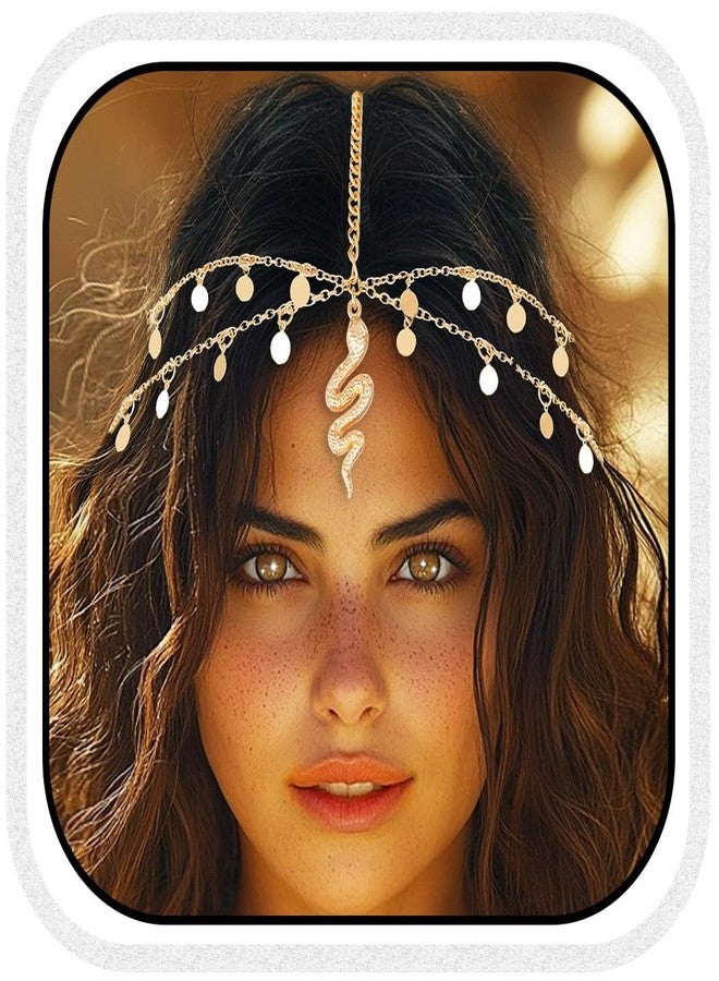 Aukmla إكليل رأس أكملا مزين بالخرز سلسلة رأس مجوهرات سلاسل شعر ثعبان ملابس مهرجان إكسسوارات شعر للنساء - Image 1
