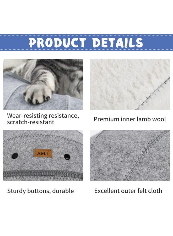 إيه إم جيه سرير قطط AMJ K·1 لطيف على شكل صدفة، للاستخدام الداخلي، ألعاب قطط تفاعلية على شكل كرة - كهف قطط ناعم ونفق حيوانات أليفة قابل للطي، كسرير لعب ممتع متعدد الوظائف للجراء والكلاب والقطط (أبيض فاتح) - Image 5