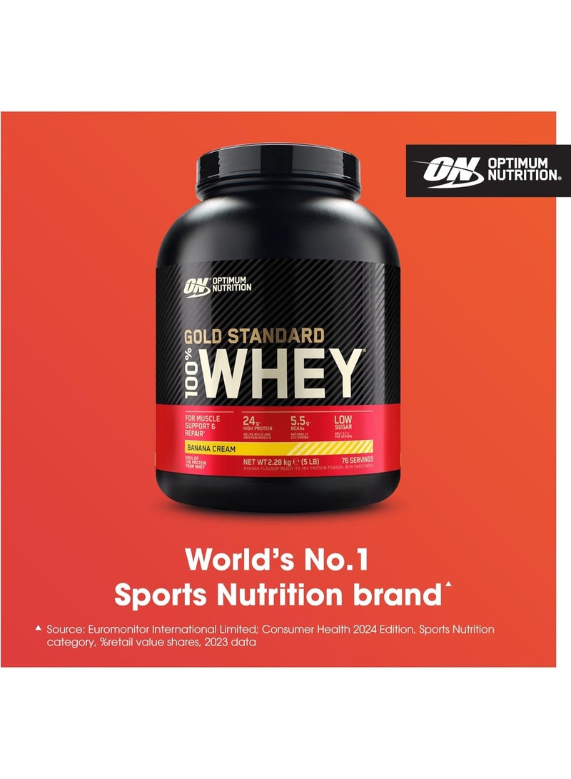 ON 100% Gold Std Whey 5lb Banana - Image 2